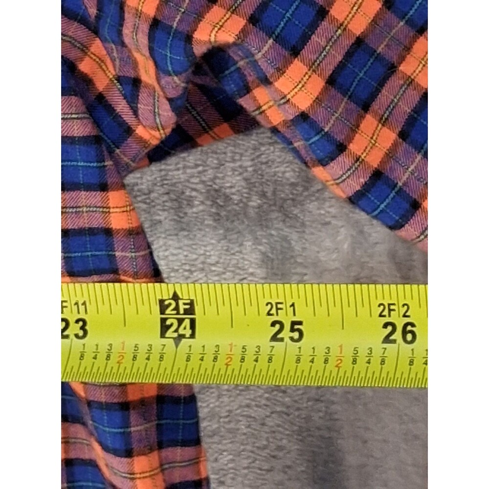 Ralph Laure Polo Men's XXL Button Shirt Plaid Blue and Orange - Picture 7 of 7